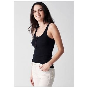 Faherty Legend Black Ribbed Tank XL NWT